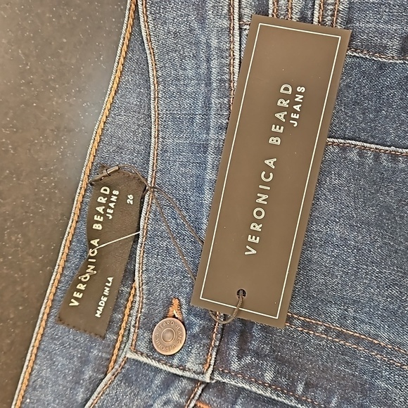 💕VERONICA BEARD Sheridan Exaggerated Flare High Rise Jeans Washed Oxford 26 NWT - Picture 15 of 16
